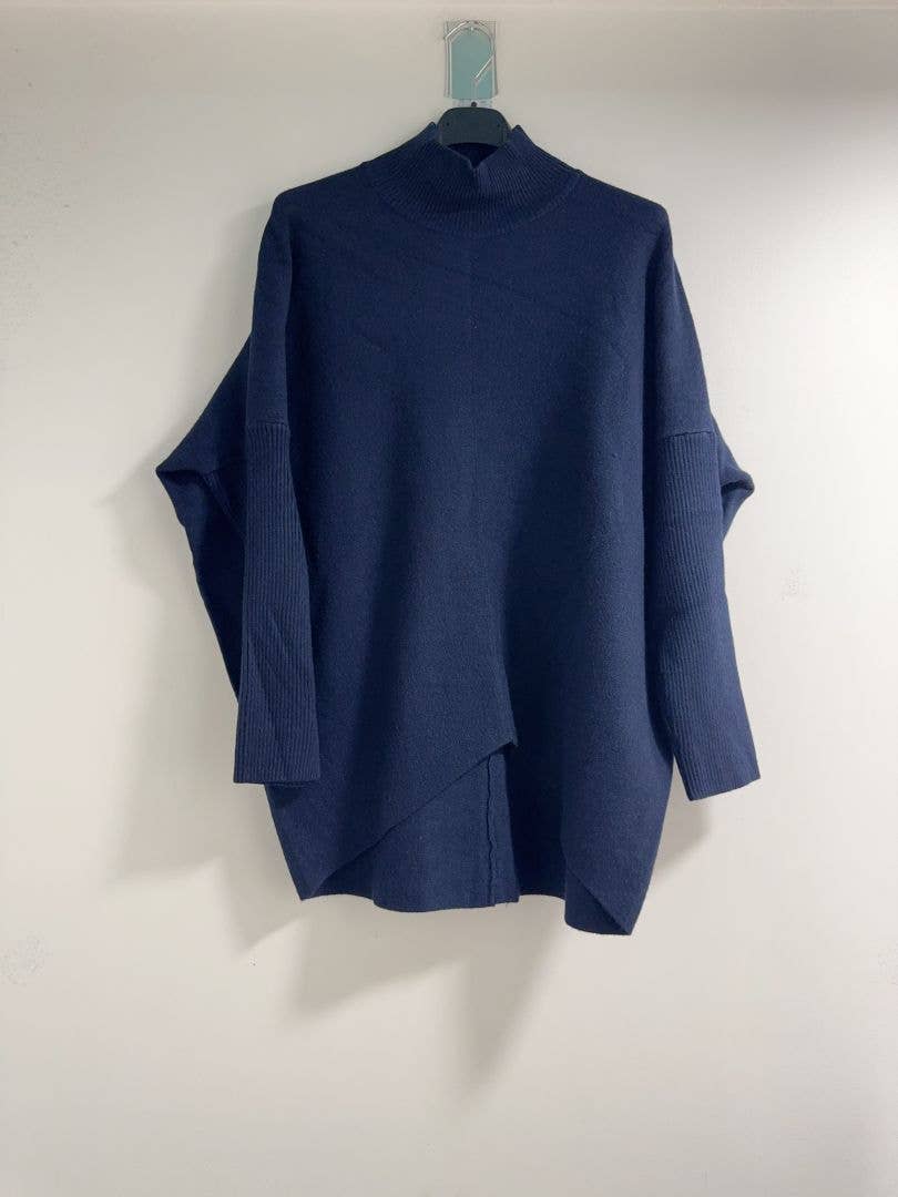 Happy look - Wholesale Knit Sweater - Women's - Women's Knit Sweater – High Collar, Long Sleeves0