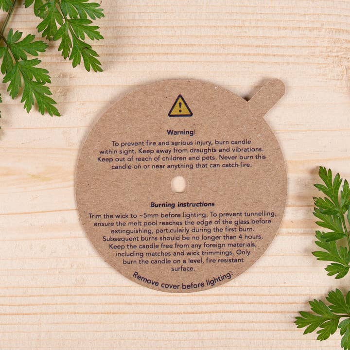 Fernery Designs - Vente Bougeoirs - Capuchon anti-poussière pour bougie - Motif texte uniquement, carte Kraft7