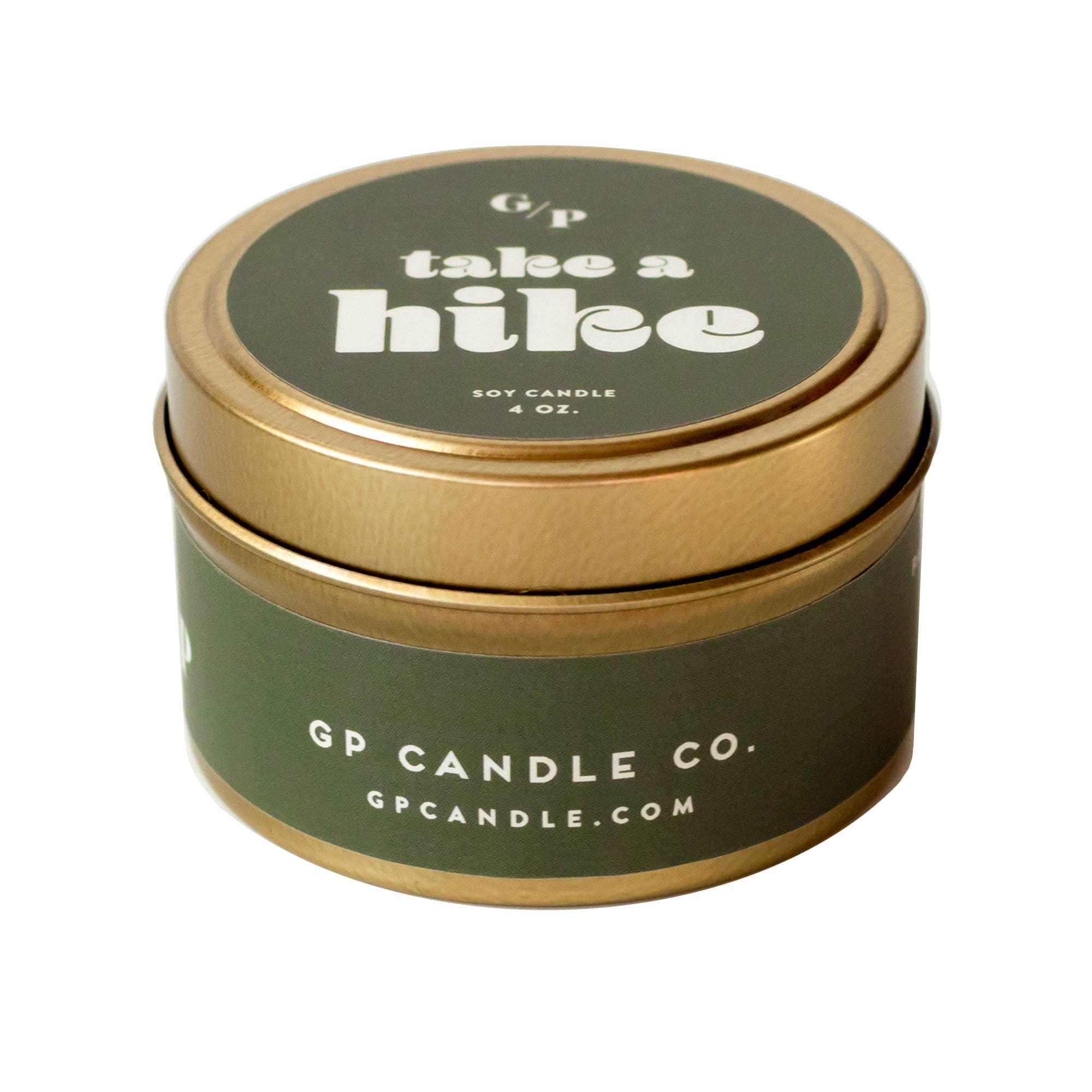 GP Candle Co. - Vente Bougies de voyage - Boîte à bougie Take A Hike Just Because de 4 oz1