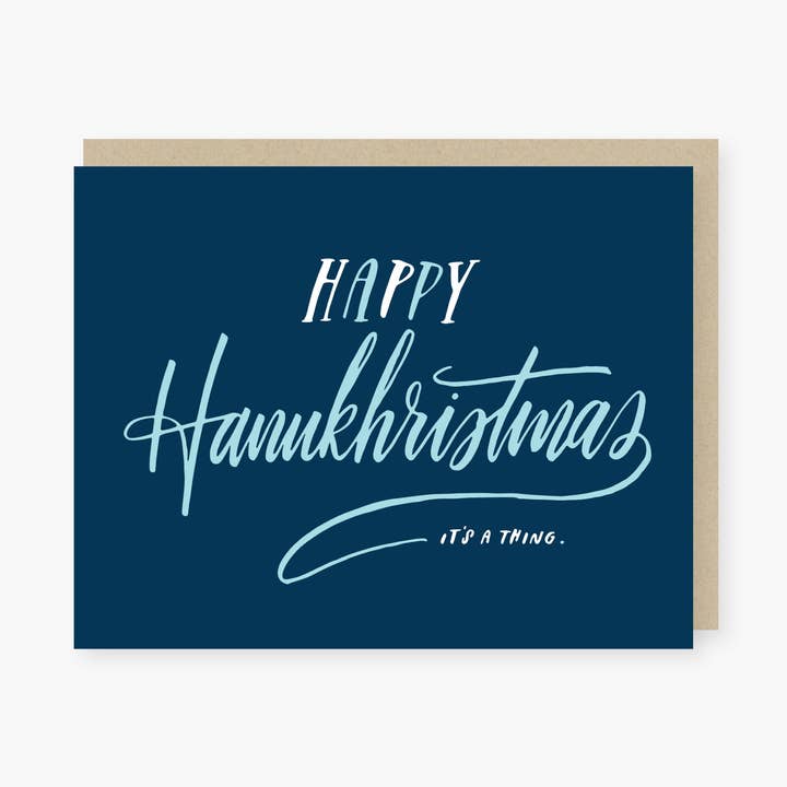 Hanukhristmas felice, è una cosa. Natale & carta hanukkah per la vendita all'ingrosso da parte di 2021 Co.