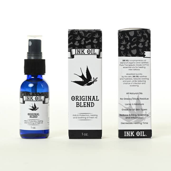 Inked Oil Tattoo Maintenance Oil to Keep Tattoos Vibrant for wholesale by Ink Oil LLC
