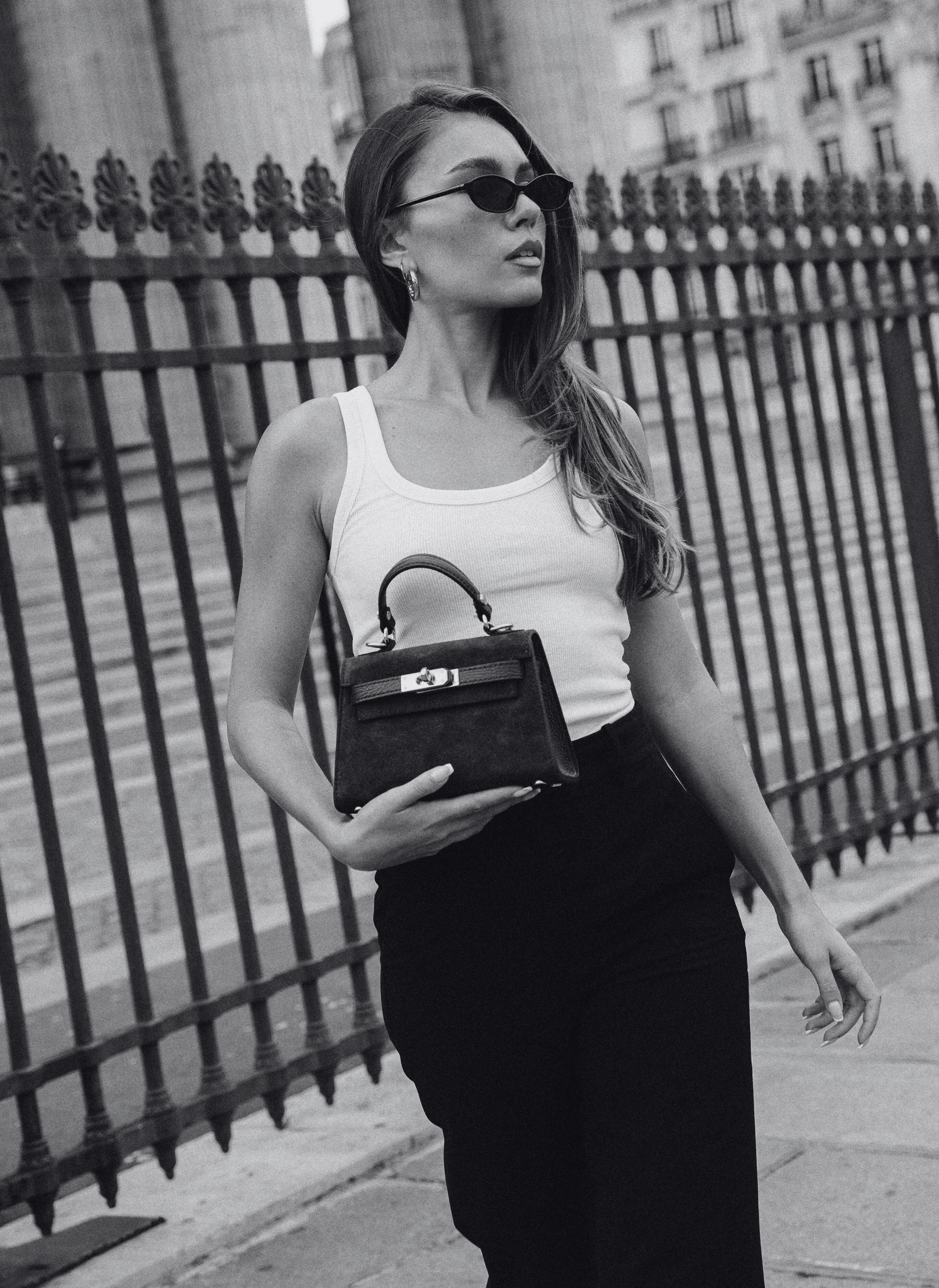 Voemièn - Wholesale Top Handle Bag - Women's - Victoria Bag in Dark Brown Suede and Dollar Leather7