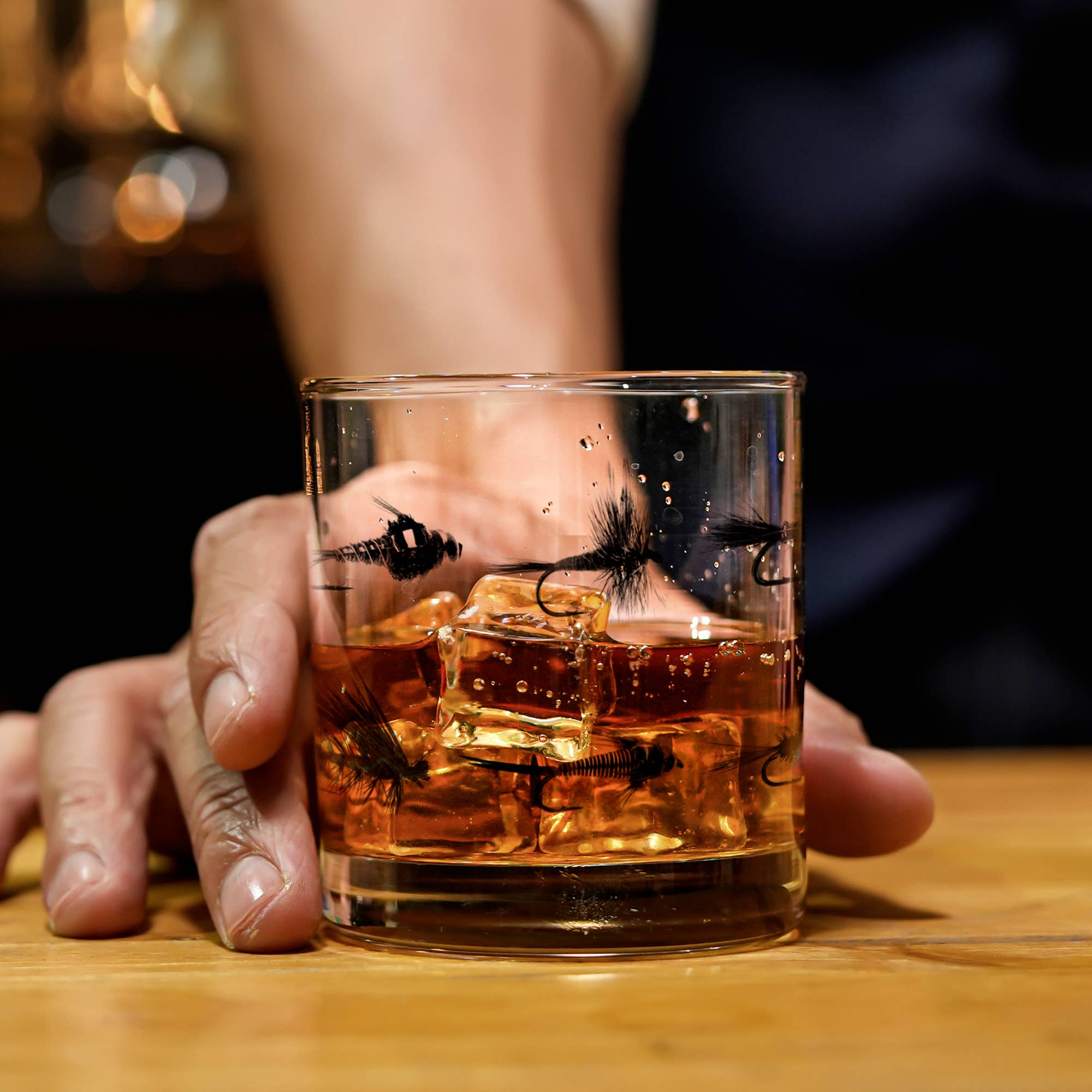 Black Lantern - Wholesale Cocktail/Liquor Glass - Fly Fishing Flies Whiskey Glasses3