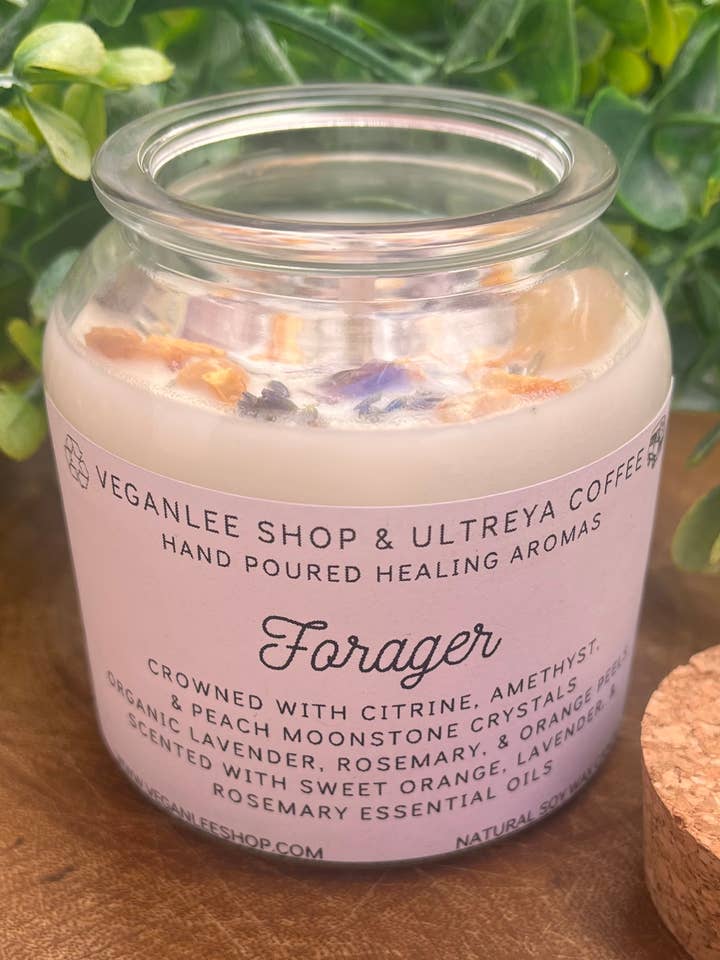Forager Soy Wax Essential Oil Candle Lavender/Rosemary/Orang for wholesale by Aromalee Shop