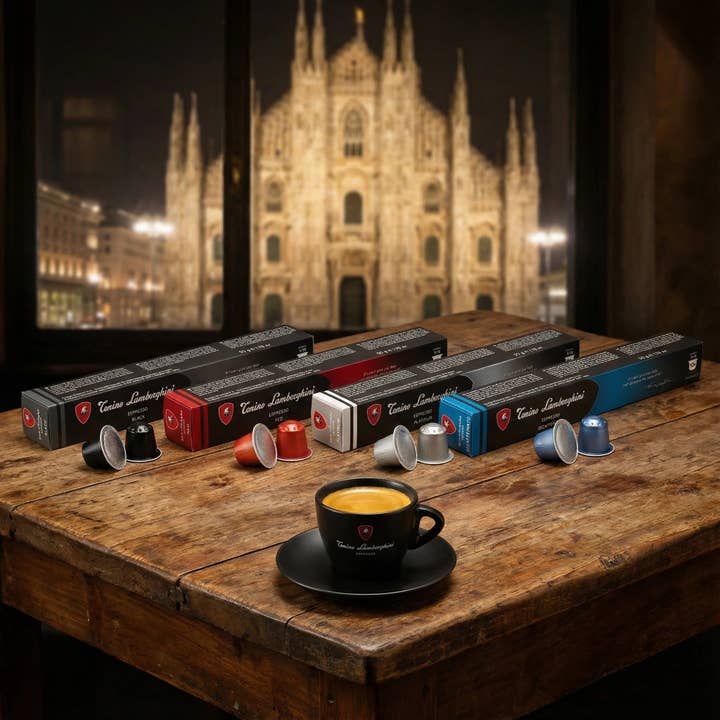Quatuor de capsules d'espresso italien pour la vente par Tonino Lamborghini