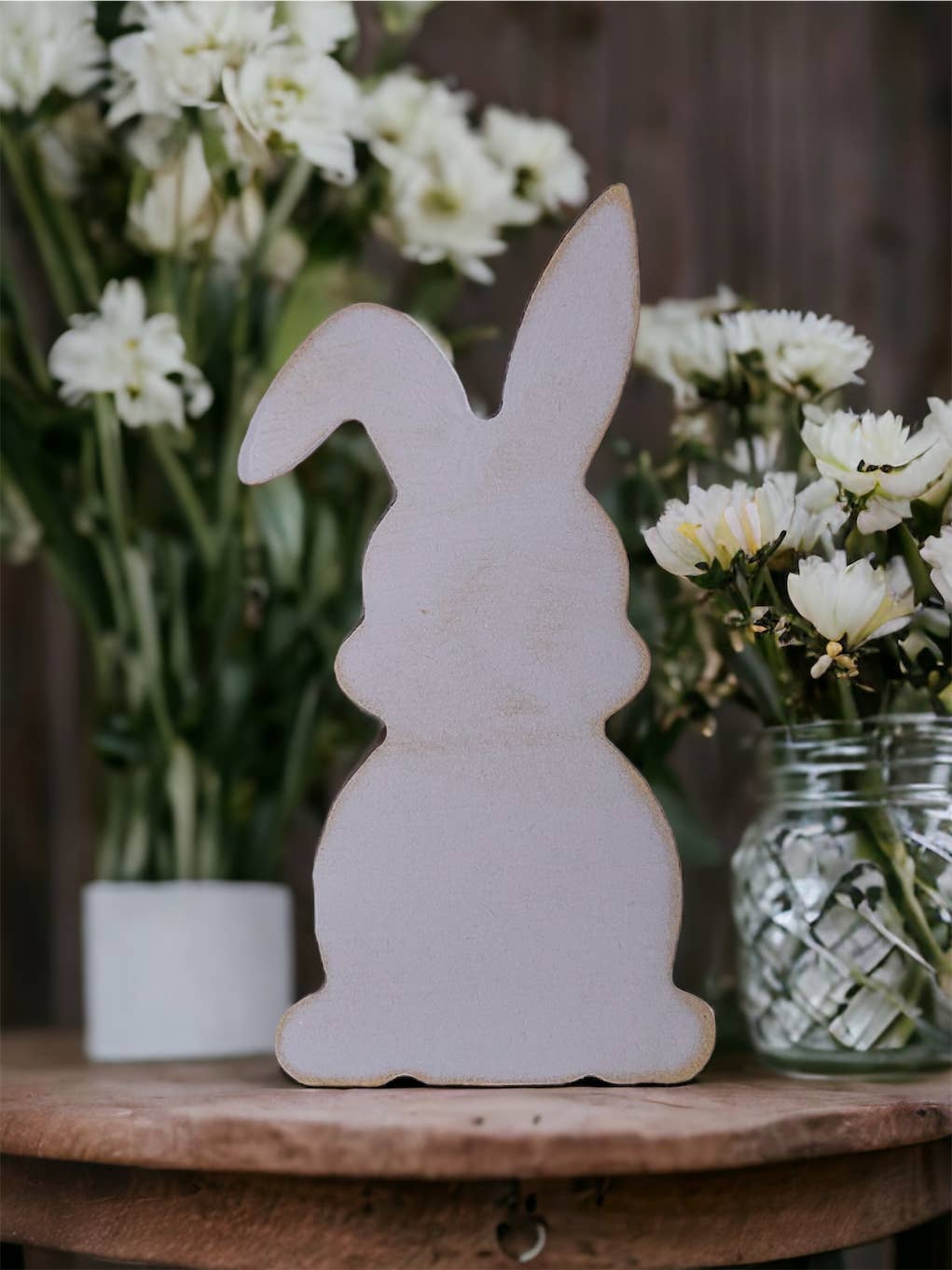 Inkwood Crafters - Wholesale Decorative Tabletop Object - Primitive/Rustic Wood Easter/Spring Bunny - Style Three6
