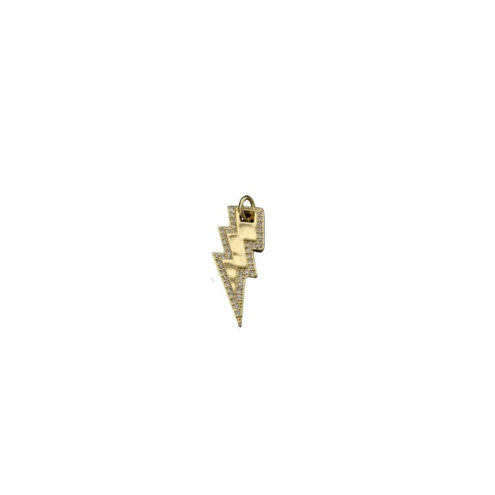 Gold Lightening Bolt Charm for wholesale by Deep South Originals Inc.