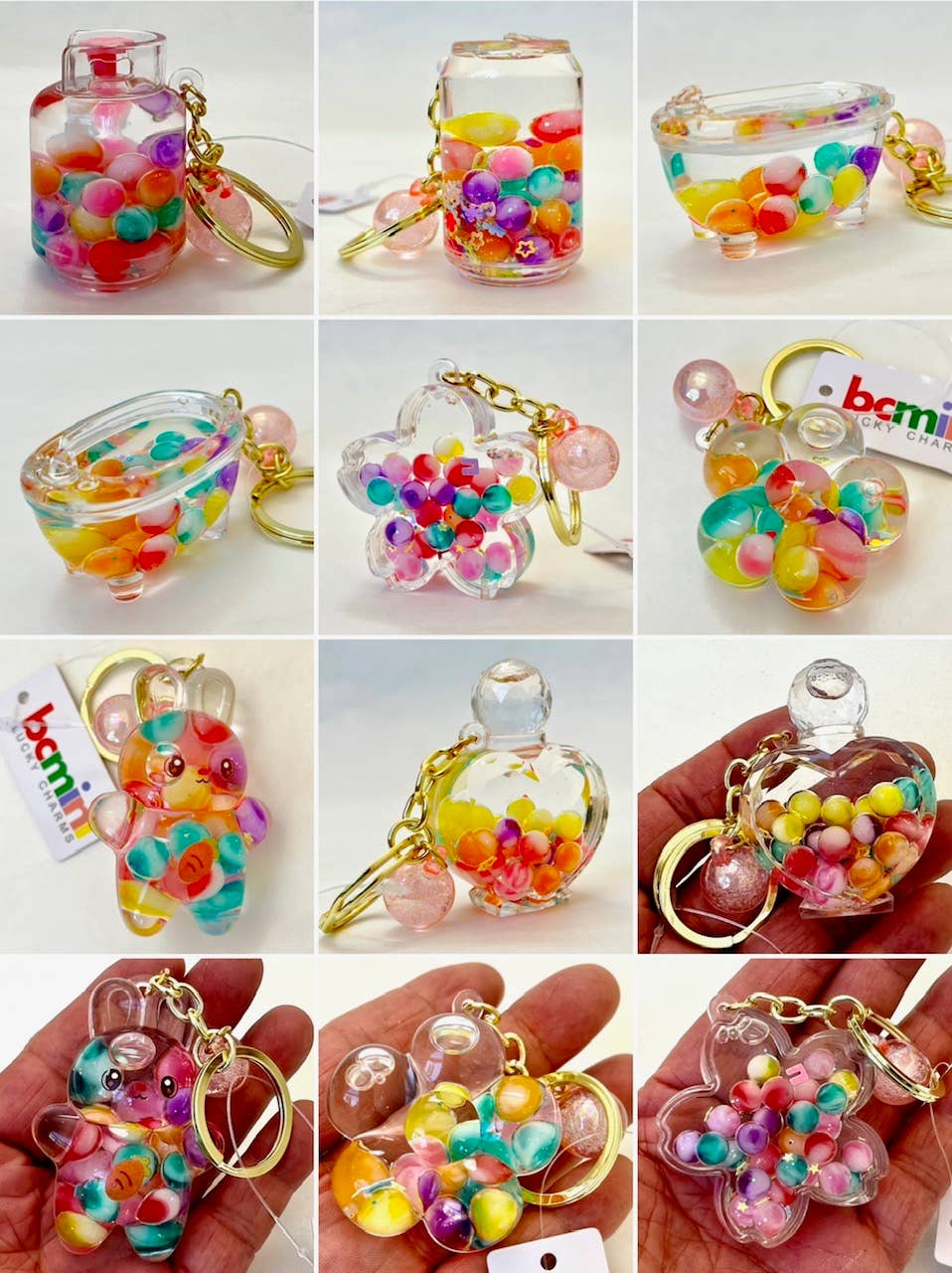 BCmini - Wholesale Keychain - Unisex - 12124 COLORFUL BUBBLE FLOATY KEY CHARM1
