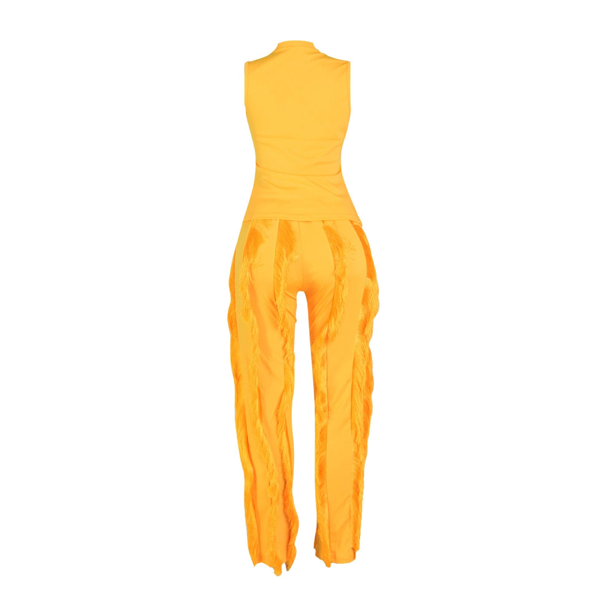 MB Fashion Wholesale - Wholesale Top & Pant Set (NOT Loungewear) - Women's - MB FASHION Sleeveless Fringe Tank Top and Pants Set 220LY24