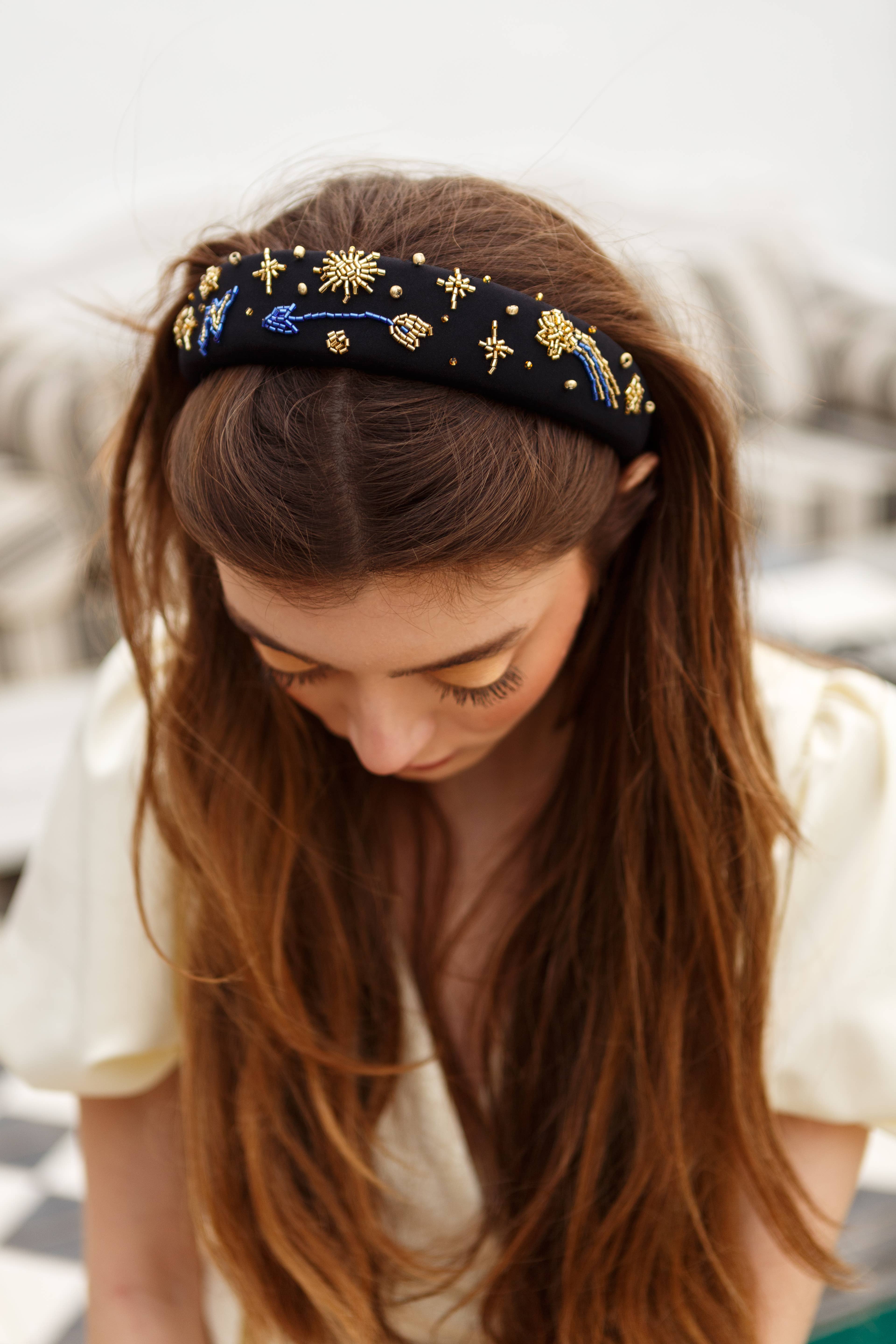 TEJALIK – Bandana - Mulher por atacado – Tiara Sherazade com Bordados Celestiais4