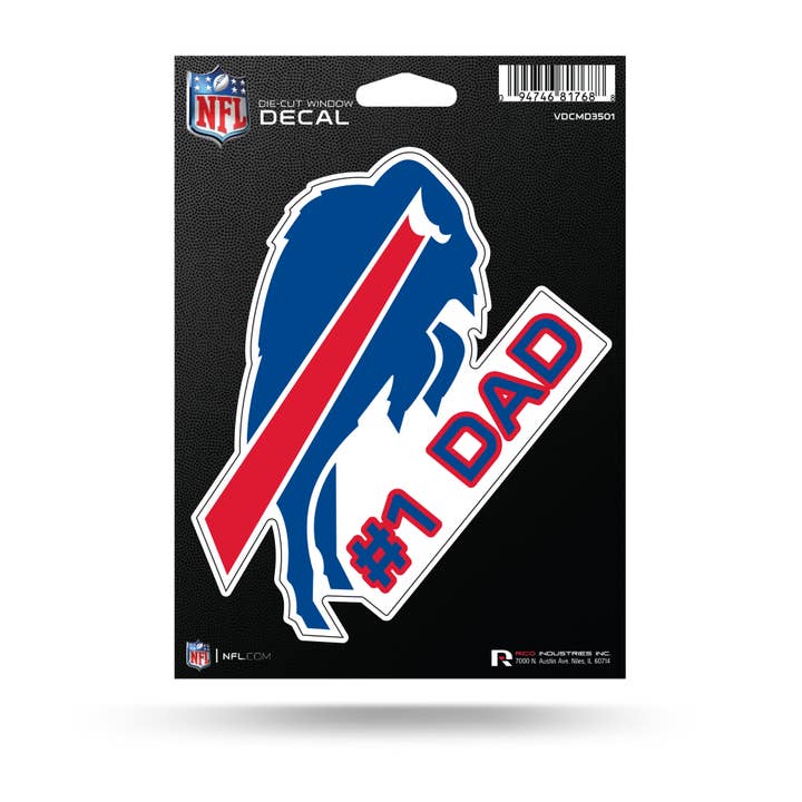 Buffalo Bills #1 Dad Die Cut Vinyl Decal for wholesale by Rico Industries