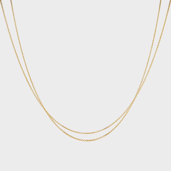 Thin Fine Chain Double Wrap Collar Necklace for wholesale by Thesis of Alexandria