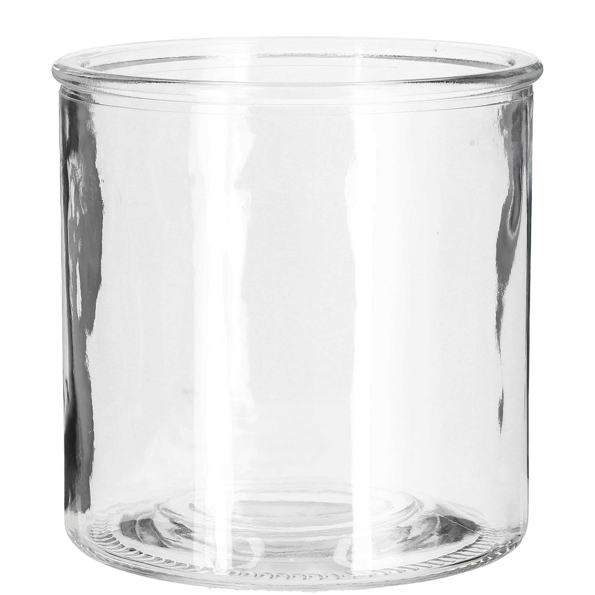 Vosteen - Vente Bocal décoratif - Seau en verre « Easy », Ø12 cm, H12 cm, bord fusionné, transparent0