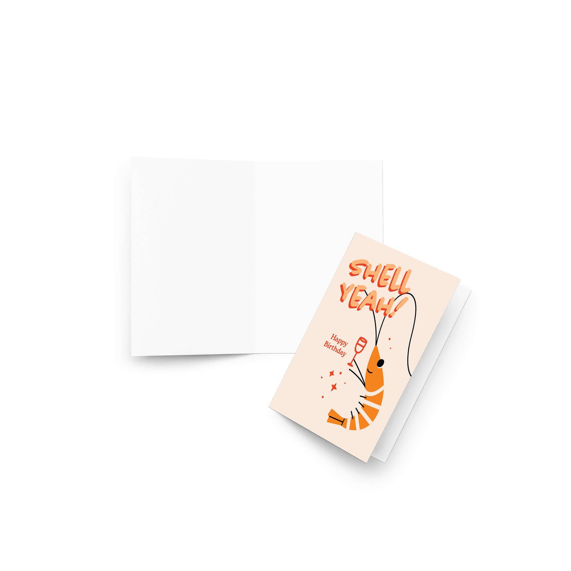 Cute Asian Cards - Wholesale Birthday Card - Shell Yeah Funny Birthday Card | Cute Shrimp Toast Asian Greetings7