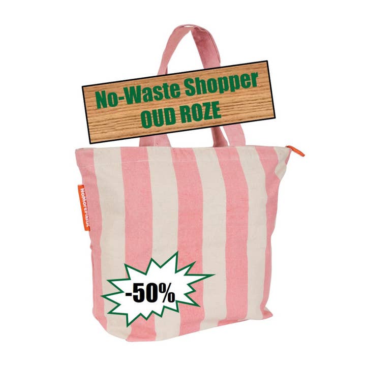 NoWaste Grand Sac ou Sac de Plage Vieux Rose pour la vente par NoMorePlastic