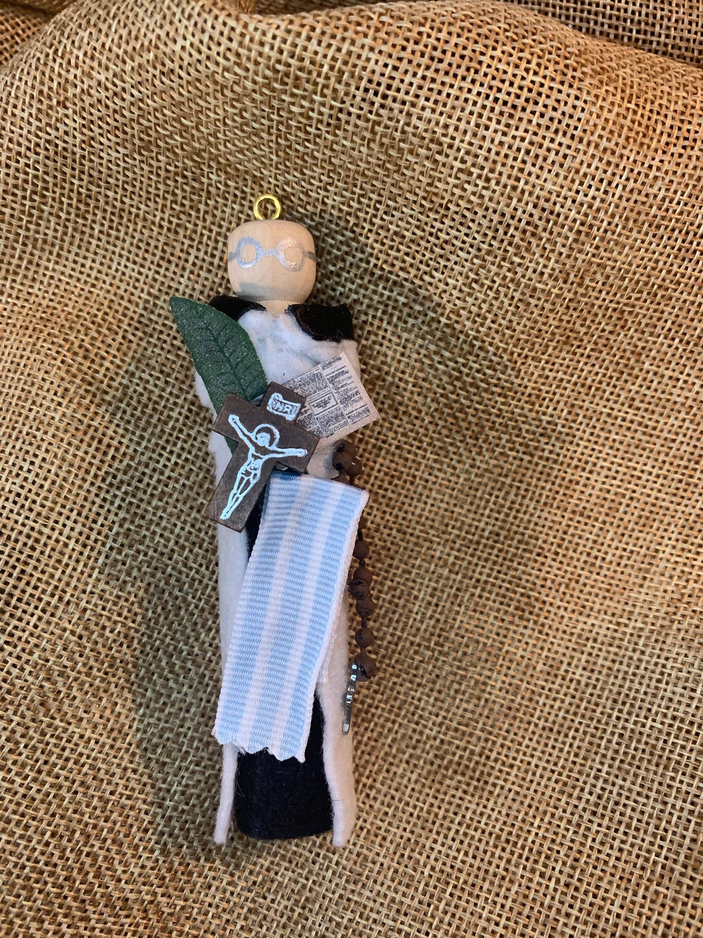 Our Saint Family - Wholesale Ornament - St. Titus Brandsma Wooden Doll Ornament2