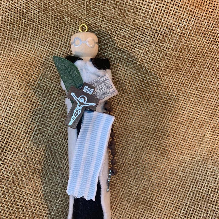 Our Saint Family - Wholesale Ornament - St. Titus Brandsma Wooden Doll Ornament2