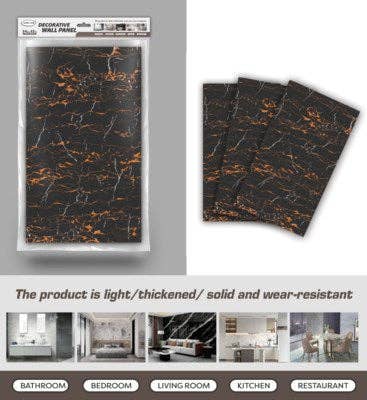 J&V TEXTILES - Wholesale Wall Accent - 6 Pack of Marble Peel and Stick Backsplash Waterproof Washroom Wall Panels - 11.8"x23.6"13