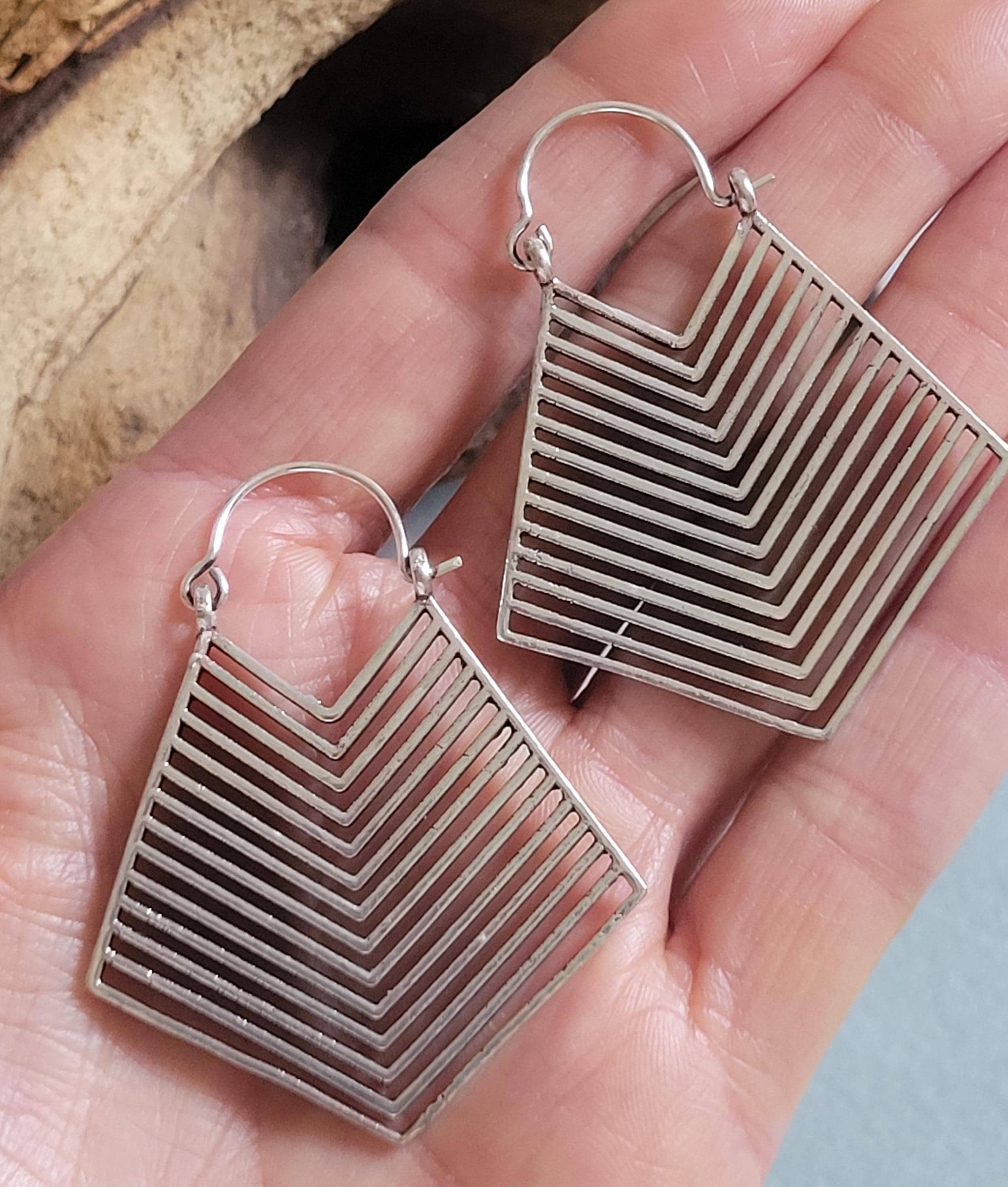 Laboheme – wholesale Dangle earrings – Silver detailed earrings / Art deco style / Aztex jewellery / Gift / Silver earrings / Tribal style / Bohemian jewellery8