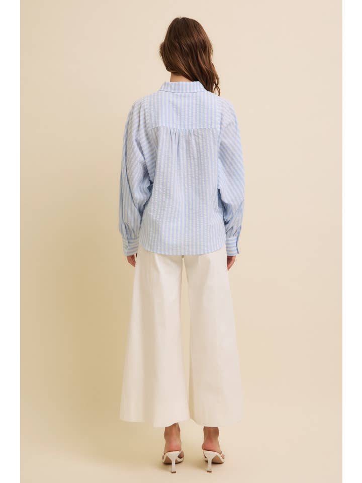 in february - Vente Jean – femme - PANTALON COURT À JAMBES LARGES ET TAILLE HAUTE EXTENSIBLE13