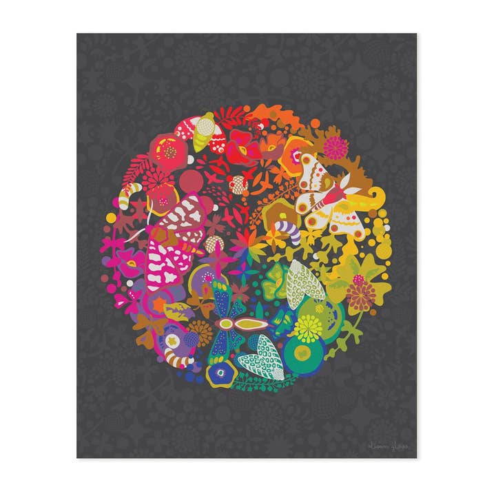 Kunsttheorie in grijze kunstdruk voor wholesale door Alison Glass