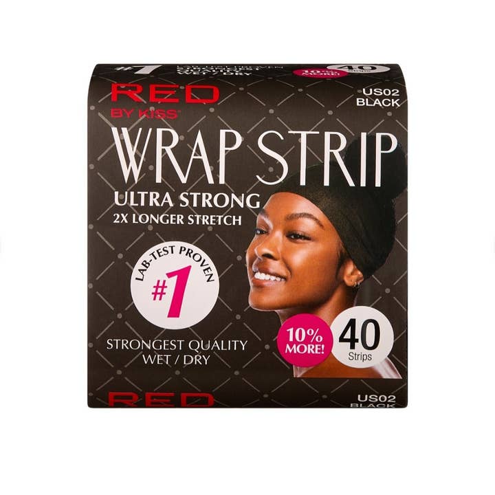 Majestic Wholesale - Wholesale Hair Accessories Set - Women's - KISS Red Wrap Strips Black or White 3.5" – 6pk Display1