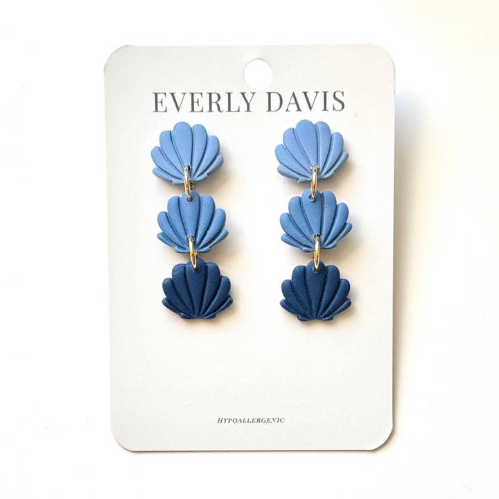 Pendientes Tres Conchas para venta al por mayor de Everly Davis Co