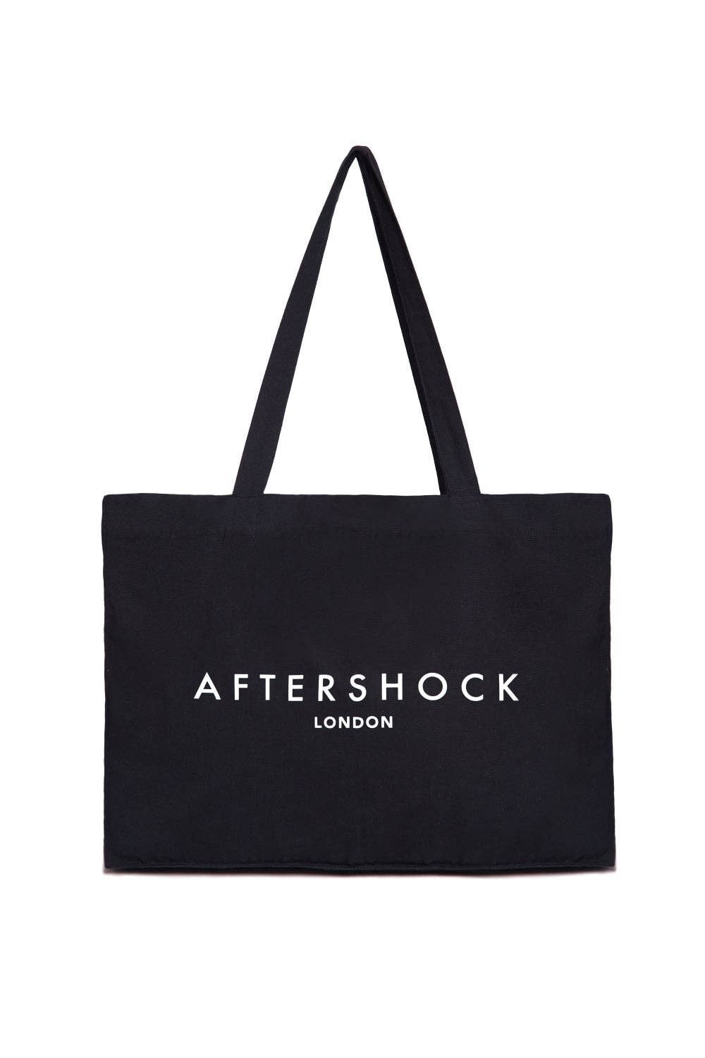 Aftershock London – wholesale Tote bag – Women's – Black Logo Canvas Tote Bag0
