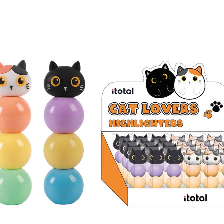 Highlighters CAT - display 24 pcs for wholesale by I-Total, I-Drink
