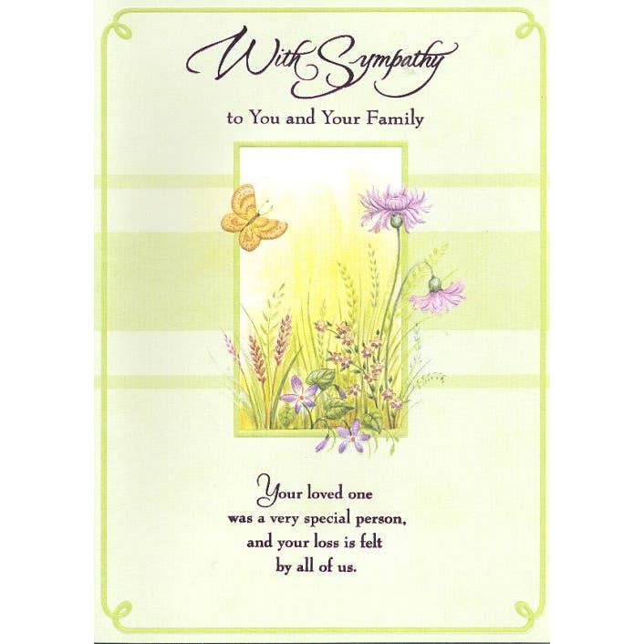 DICKENS INC. - Wholesale Sympathy Card - Sympathy You & Family | GRTC | LG | 44263G