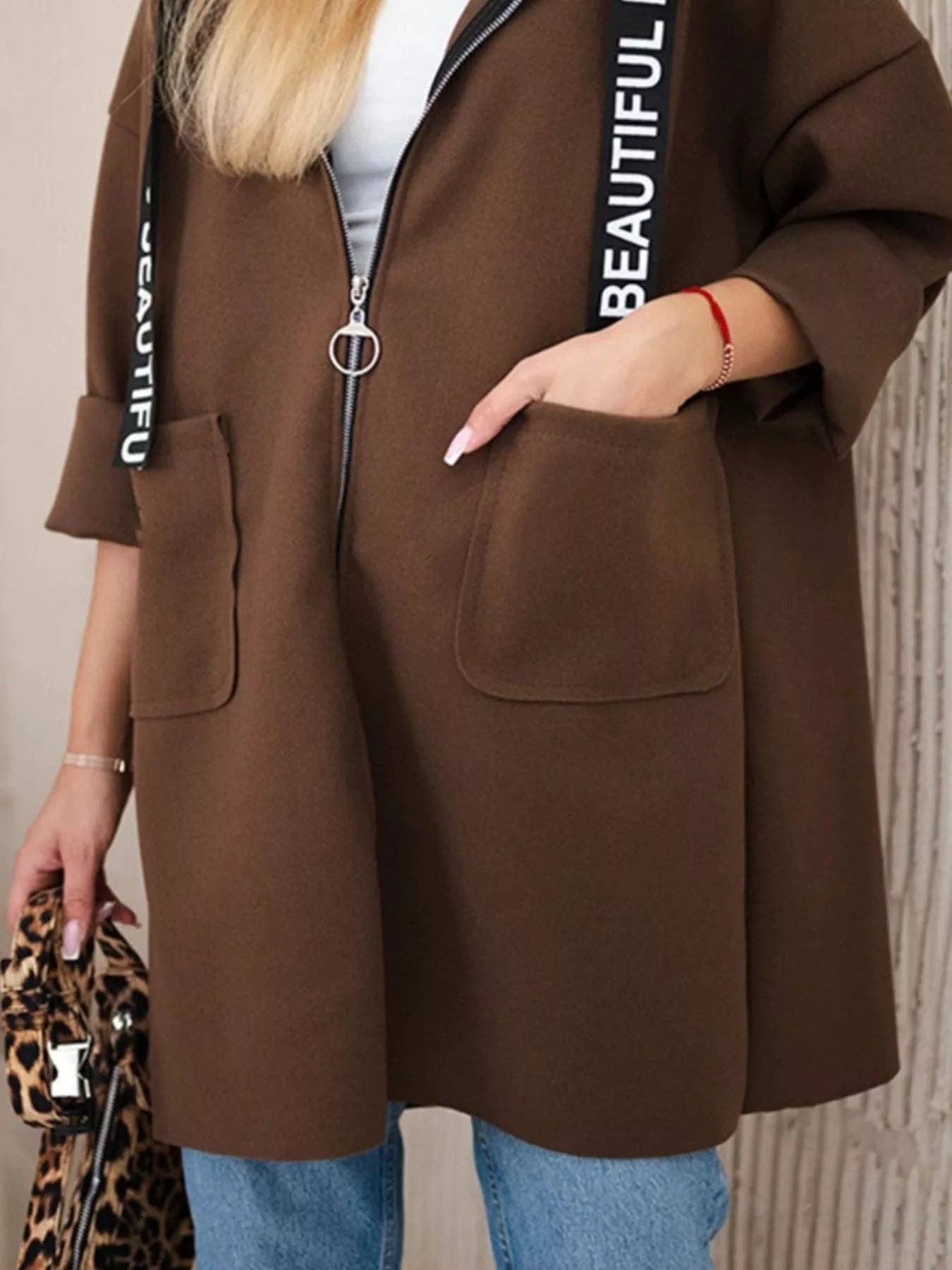 React Activewear – wholesale Hoodie – Women's – Full Size Hooded Zip-Up Longline Outerwear Plus Size8