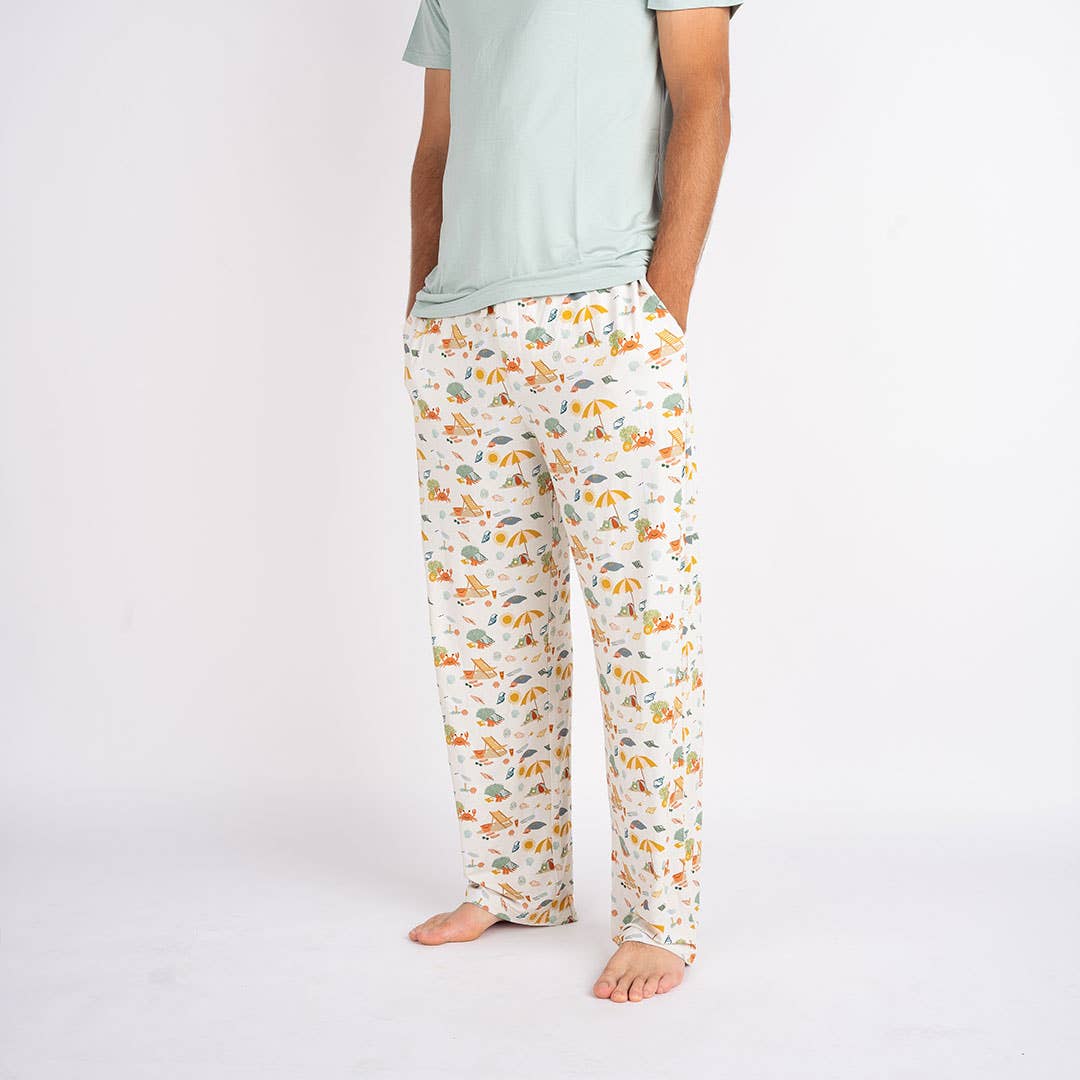 Emerson and Friends - Vendita all'ingrosso Pantaloni del pigiama - Unisex - Pantaloni da salotto estivi in bambù per adulti Beach Day1