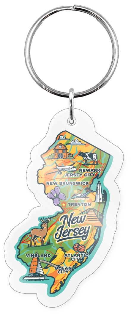 Morris Magnets - Wholesale Keychain - Unisex - Keychain - New Jersey Across America 2.00