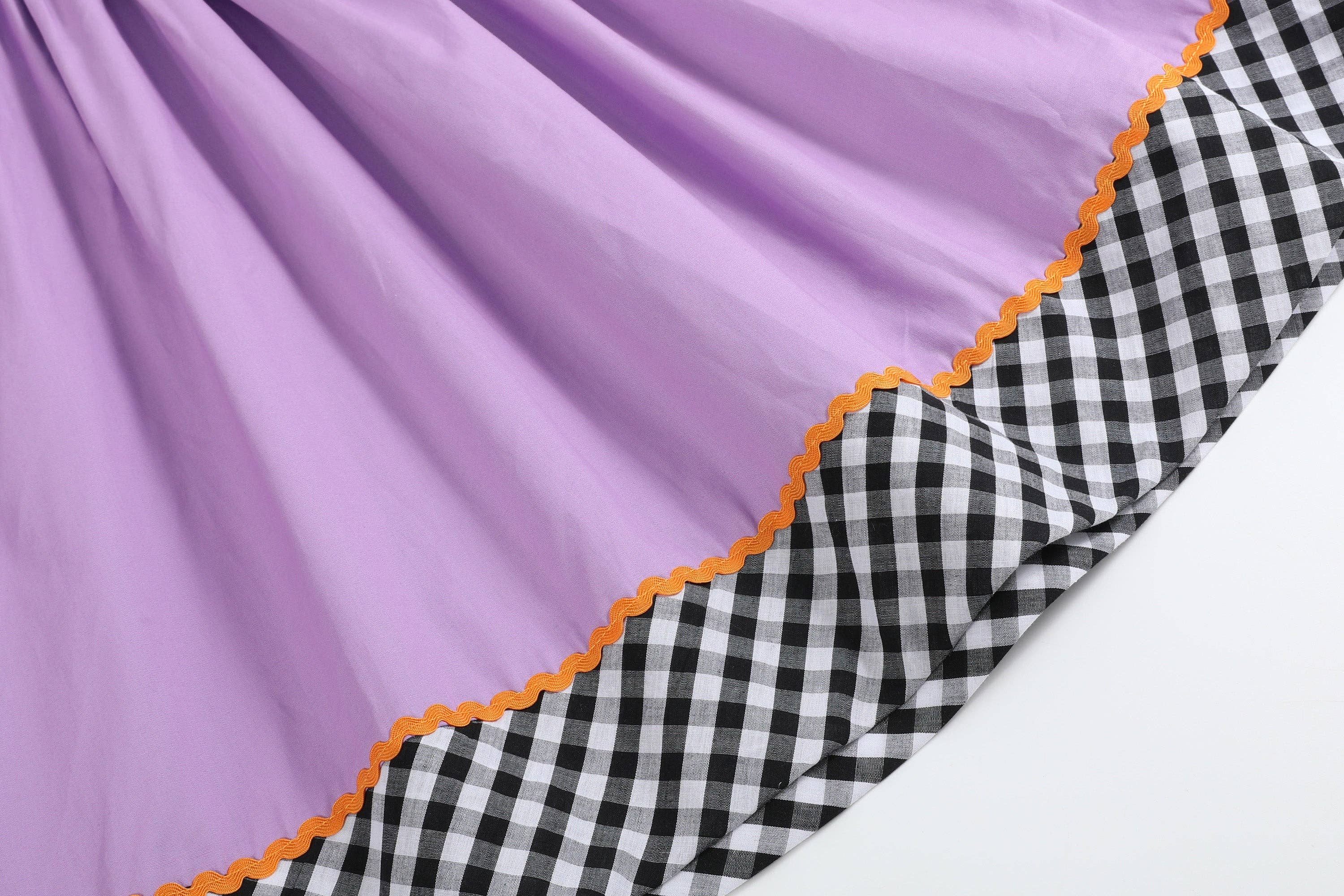 Lil Cactus - Wholesale Dress - Kids - Purple Halloween Smocked Bishop Dress4