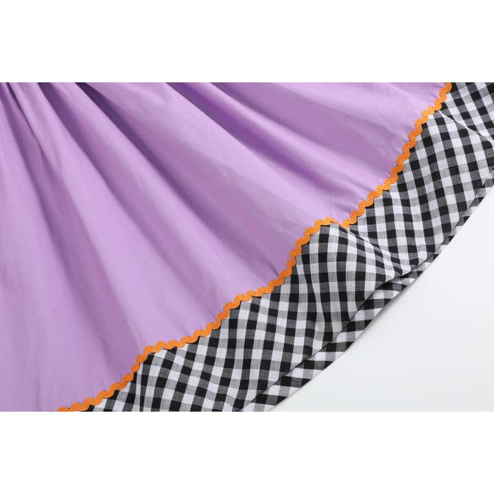 Lil Cactus - Wholesale Dress - Kids - Purple Halloween Smocked Bishop Dress4