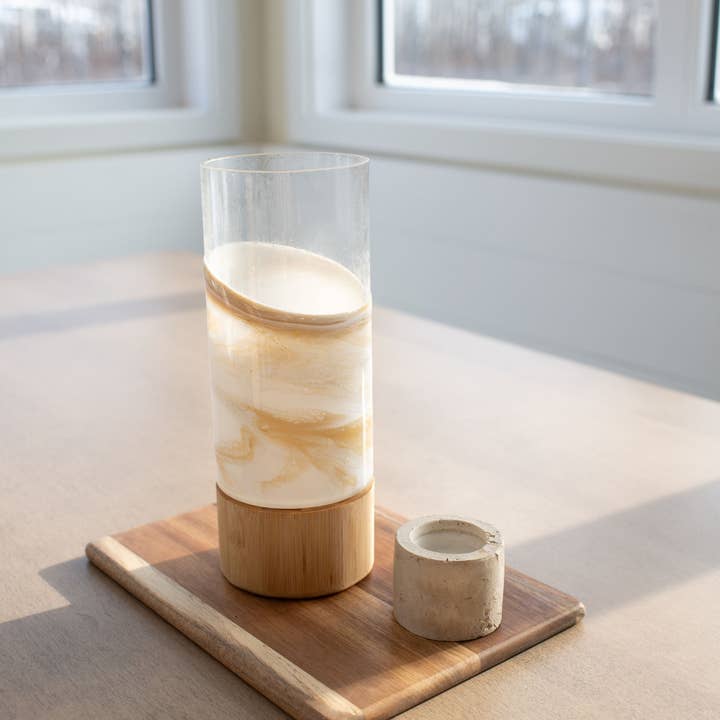 Lynn & Liana Designs - Wholesale Vase - NEW!!! Resin Accented Vase with Bamboo Base (NO TARIFFS)3