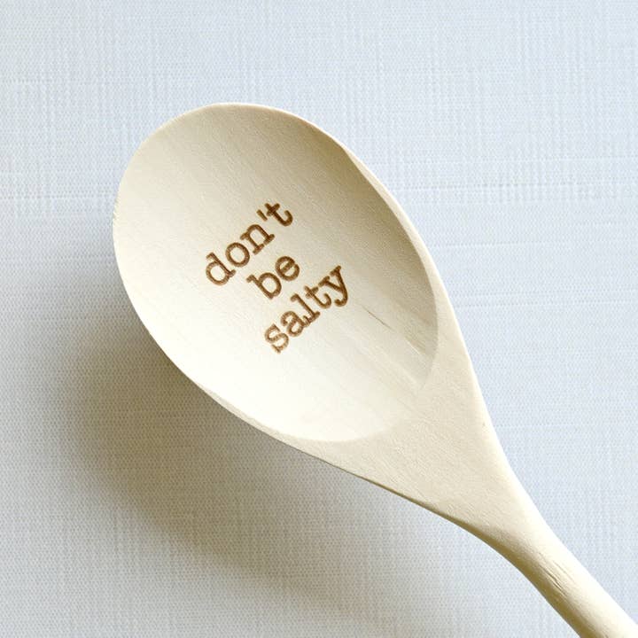 Don't Be Salty Engraved Spoons for wholesale by Blue Studio Creative