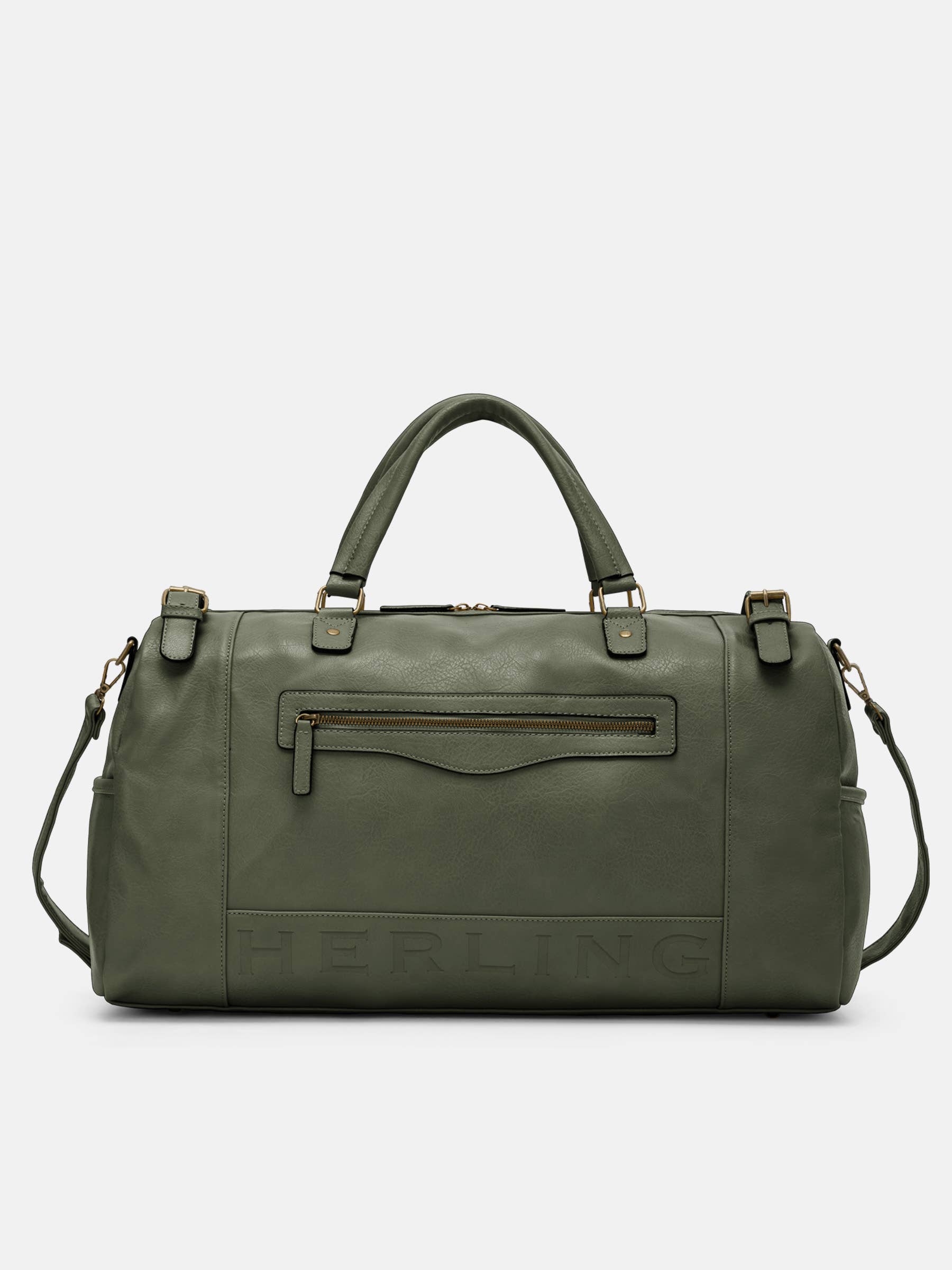 Herling – Saco de viagem - Unissexo por atacado – Herling - Bolsa de viagem vintage grande em couro PU14