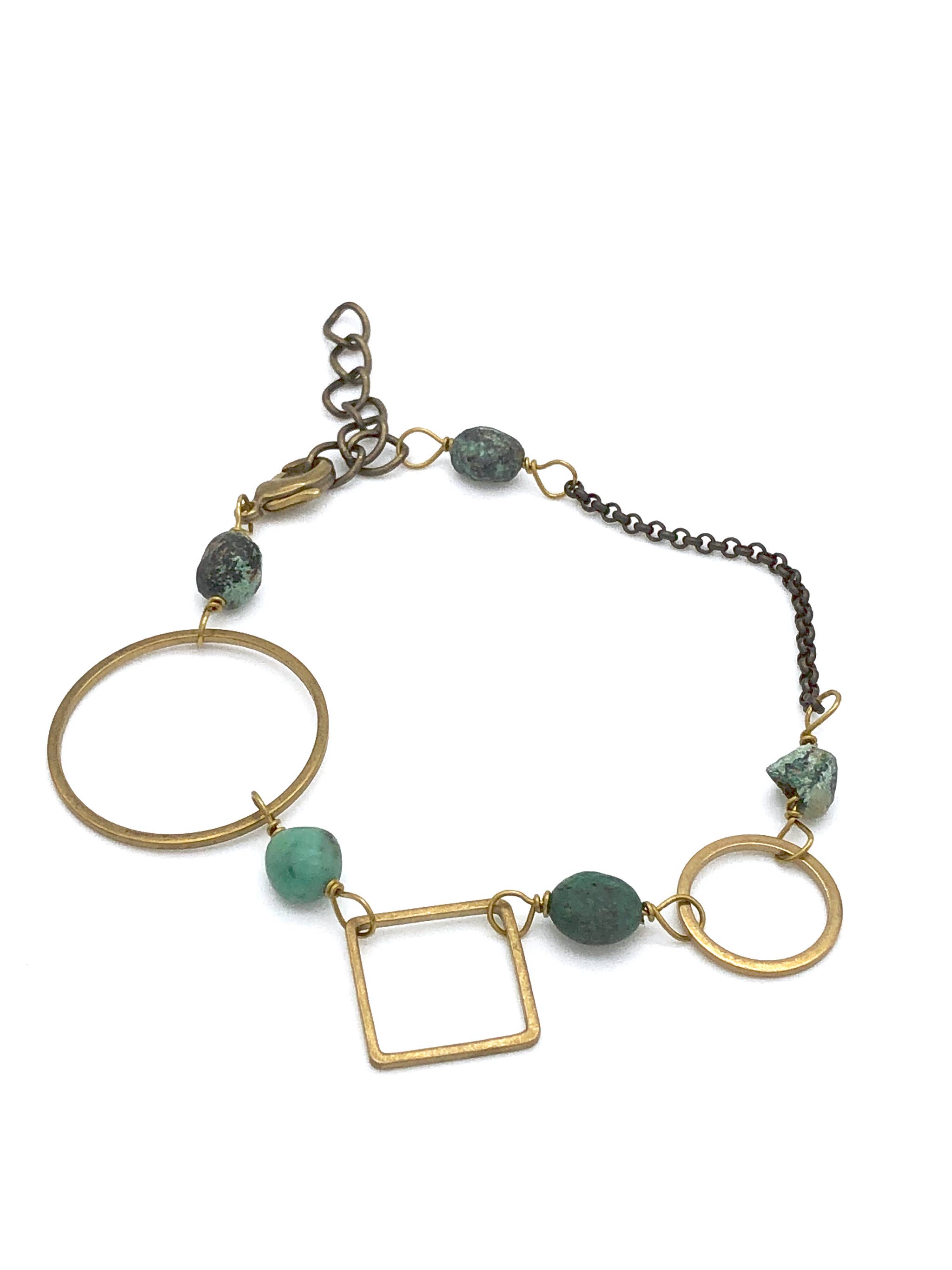 Seeds – Pulseira com pendente por atacado – Pulseira Forma | Penditos de Latão com Miçangas de Pedra Genuína