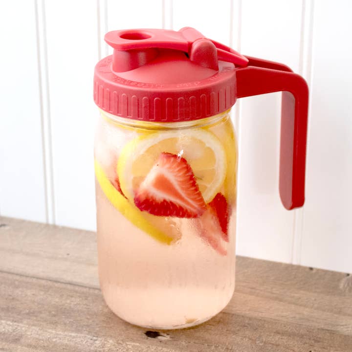 Mason Jar Lifestyle - Wholesale Drink Lids - 3 Pack Pour & Store Pitcher Lid with Handle for Mason Jars