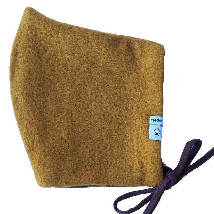 Berretto da passeggio biologico foderato senape e berretto foderato in feltro biologico per la vendita all'ingrosso da parte di ViViV