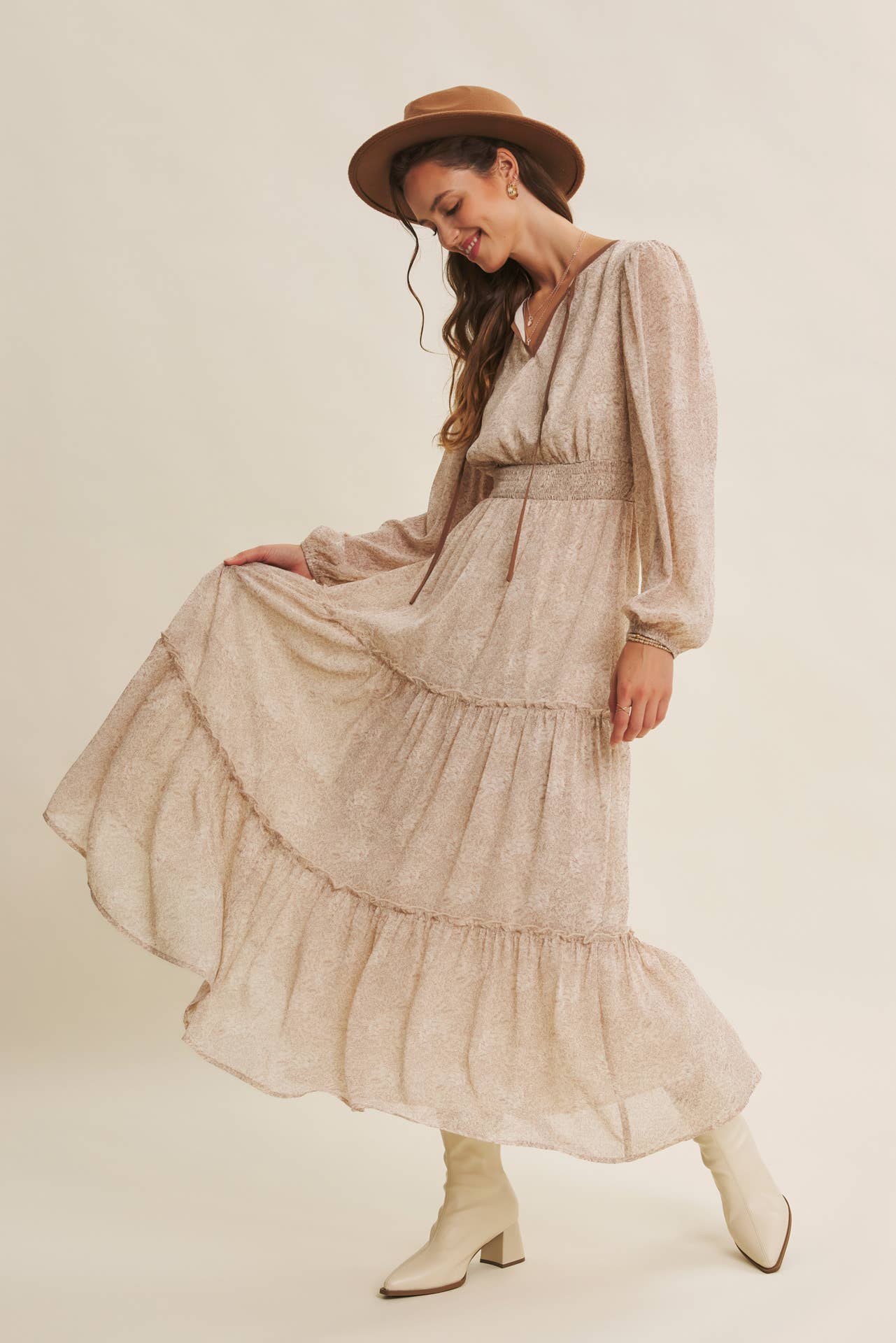 in february - Wholesale Dress - Women's - DELICATE ROMANTIC SHEER FLORAL MAXI DRESS21