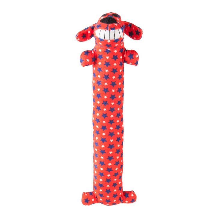 Pet Palette Distribution - Wholesale Pet Plush Toy - Dog - Multipet Patriotic Loofa Dog Plush Dog Toy 12”