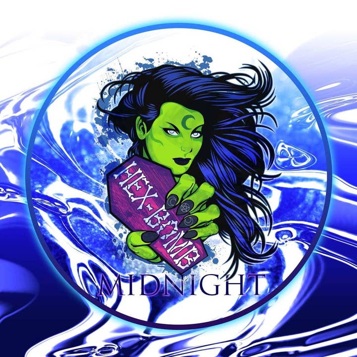 Bombe de bain bleu métallisé Midnight avec savon individuel pour la vente par Hexbomb ltd