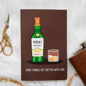 Birthday Card - Father Birthday Card - Gets Better with Age for wholesale by Science cobs