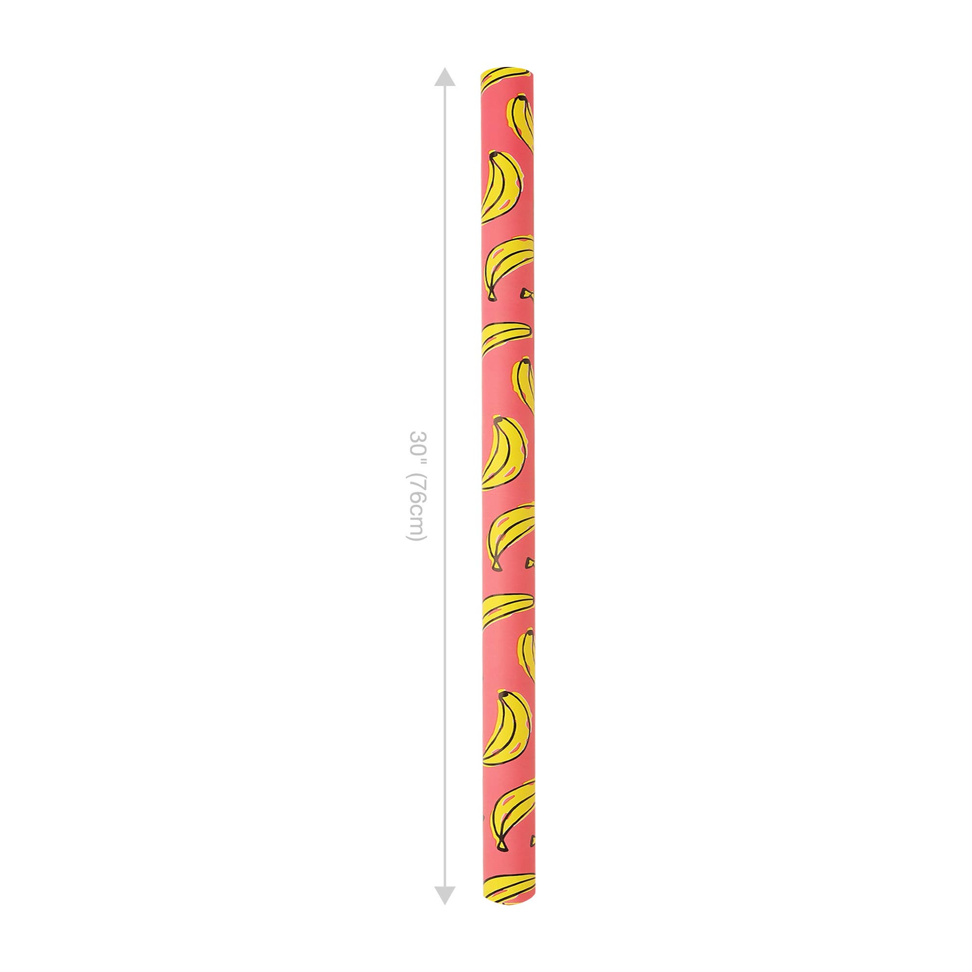 LA Ribbons Wholesale – wholesale Omslagspapper på rulle – 30" x 10' Presentpapper | Banan Rosa/Gul1