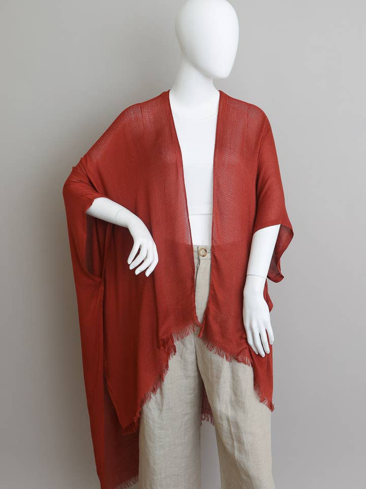 Leto Accessories - Vente Kimono – femme - Kimono bohème chic Festival Fantasy avec bord effiloché - plus de 10 couleurs12