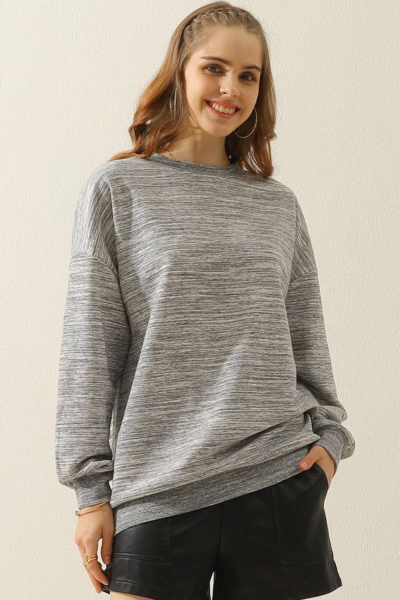 NINEXIS - Wholesale Sweatshirt - Women's - CWTTL902_CREW NECK LONG SLEEVE PULLOVER SWEATSHIRT TOPS2