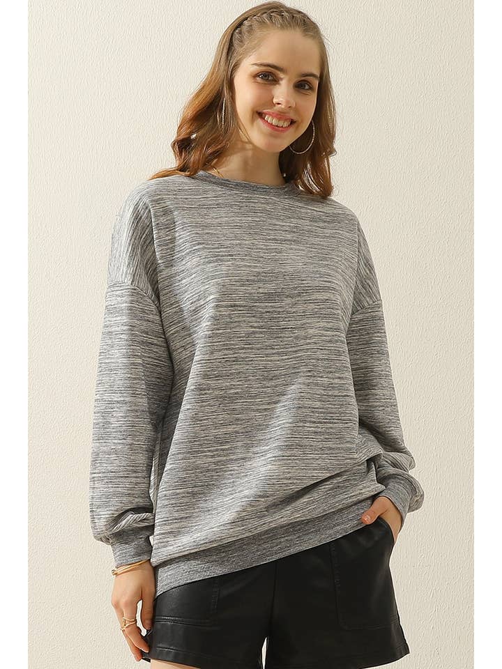 NINEXIS - Wholesale Sweatshirt - Women's - CWTTL902_CREW NECK LONG SLEEVE PULLOVER SWEATSHIRT TOPS2
