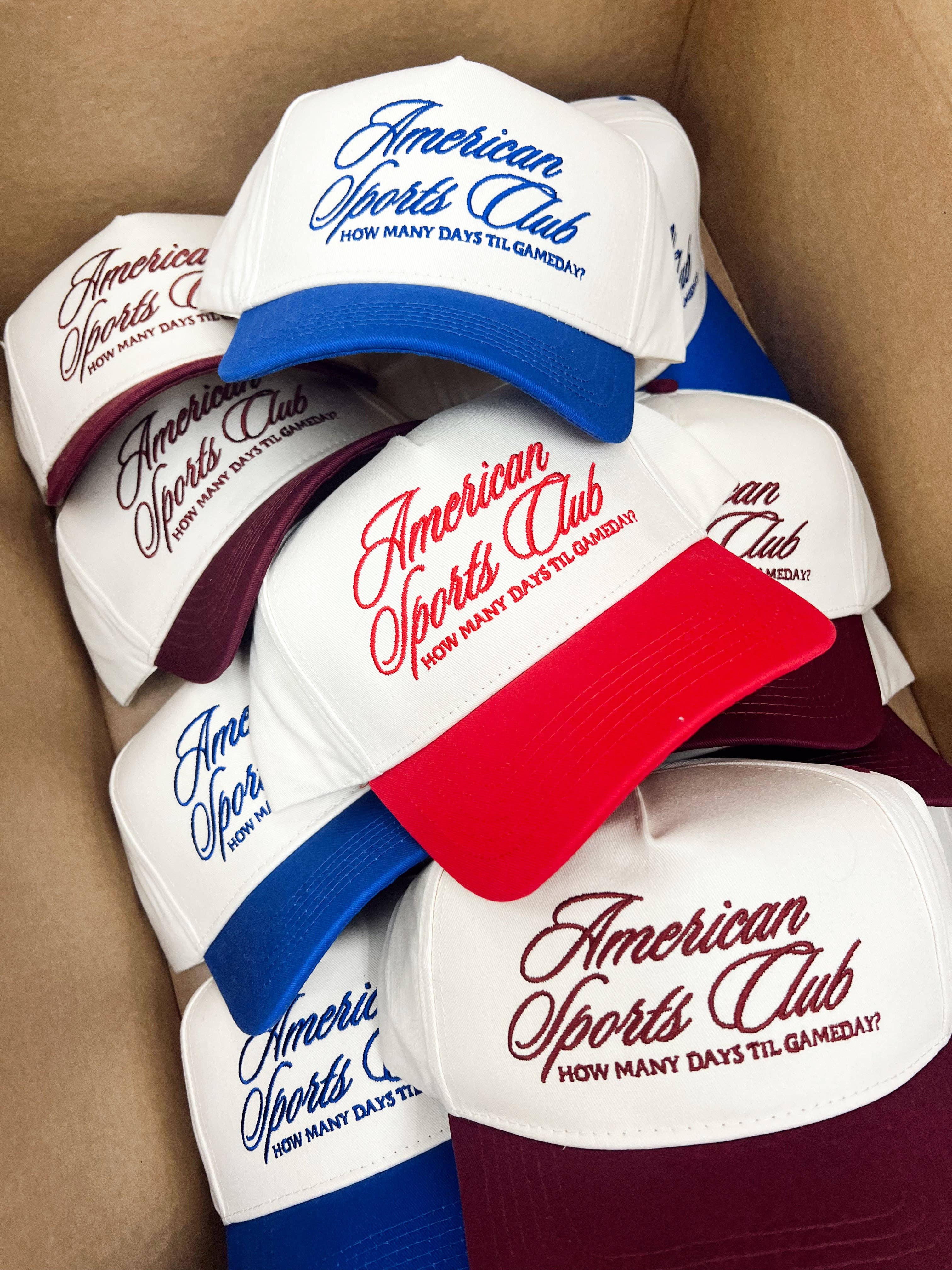 KENZKUSTOMZ - Vente Casquette de camionneur – femme - Casquette de camionneur vintage American Sports Club16